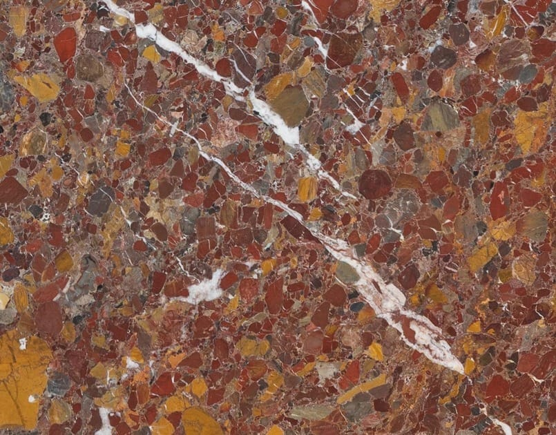 Ceppo Rosso Arlecchino, dettaglio 2